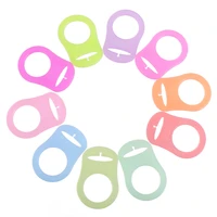 10pcsset silicone button ring dummy pacifier holder clip adapter for baby toddler children bibs burp clothes multi