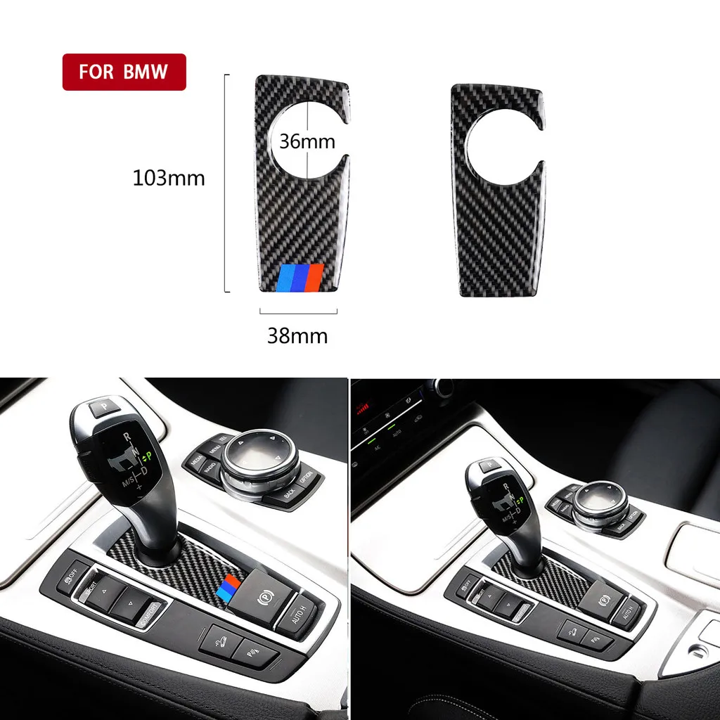 Наклейки на панель переключения передач из углеродного волокна для BMW F07 F10 F25
