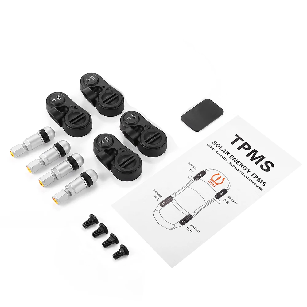 ZEEPIN C260 на солнечных батареях TPMS автомобильный монитор давления в шинах Система 4