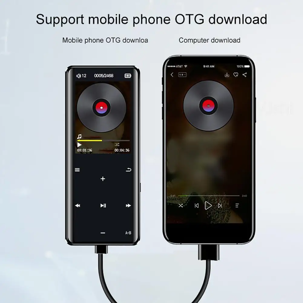 X5 MP4 плеер флеш-накопитель 16Гб 8Гб, поддержка Bluetooth, FM Сенсорный экран с Динамик OTG загрузки, Hi-Fi, MP3 TF карты Регистраторы ручка радио MP4 аудио плеер
