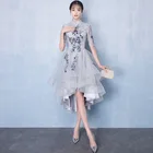 Китайское женское традиционное платье Ципао на пуговицах ручной работы, классическое свадебное платье подружки невесты, повседневные винтажные платья