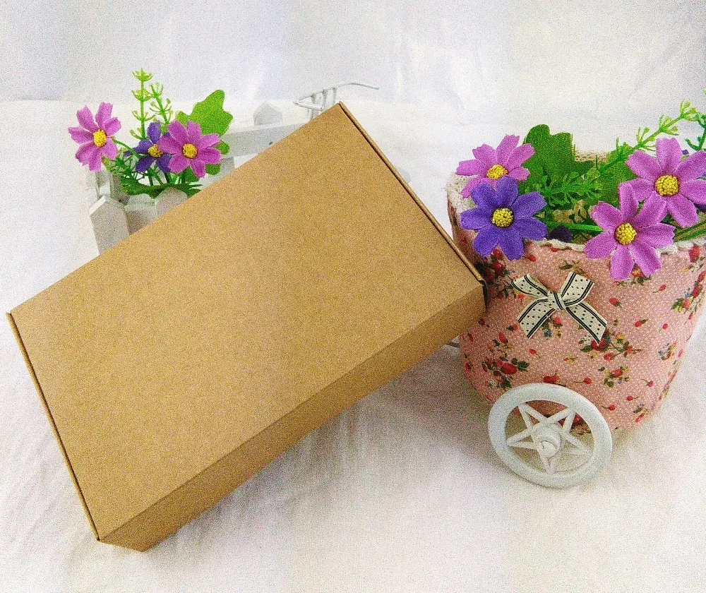 Подарочные коробки ручной работы, 18X11,5X3,5 см, Подарочная коробка из крафт-бумаги, пустая упаковочная картонная коробка для украшений/шарфов/галстуков, 12 шт./лот