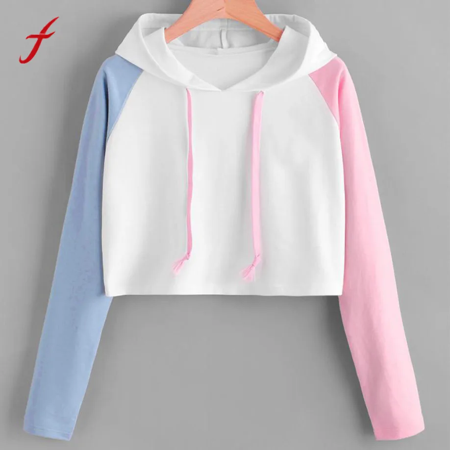 Толстовка feitong женская с длинным рукавом|sweatshirt hoodie|pullover crop tophoodie hoody |