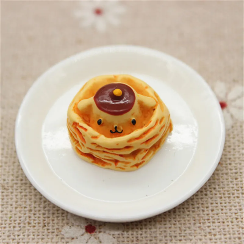 10 шт. милый каучуковый медведь Tart имитация еды с плоским основанием Кабошон DIY