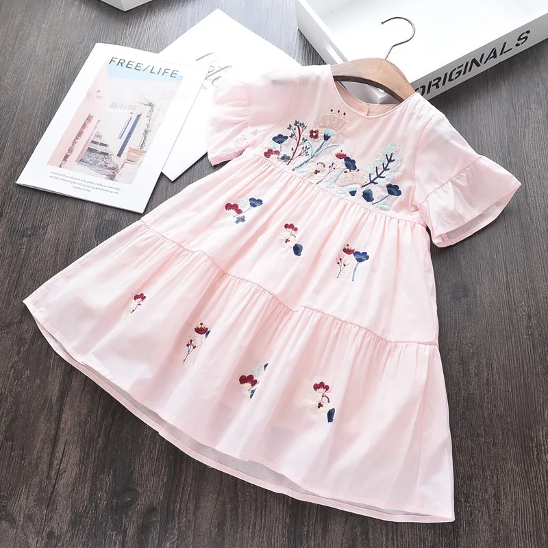 Платья для девочек коллекция 2019 года новая летняя детская одежда модное красивое