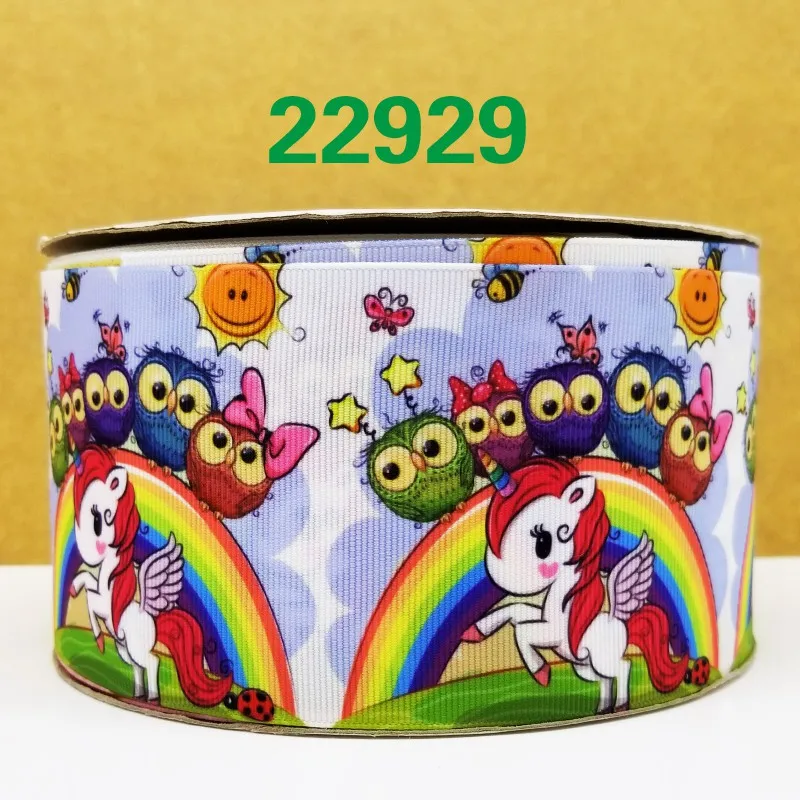 Бесплатная доставка 50 ярдов мультфильм печатных grosgrain ленты 22924|Ленты для шитья| |