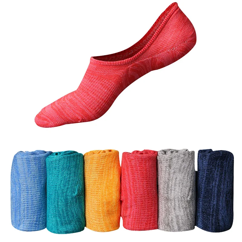 5 пар мужских носков Нескользящие силиконовые низкие невидимые устойчивые