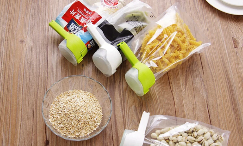 Seal Pour Food Storage Bag Clip Snack Sealing Clip Fresh Keeping Sealer Clamp Plastic Helper Food Saver Travel Kitchen Gadgets
