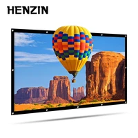 henzin thickened portable 100 120 inch 169 projector screen wall mounted screen for projector home cinema projection screen