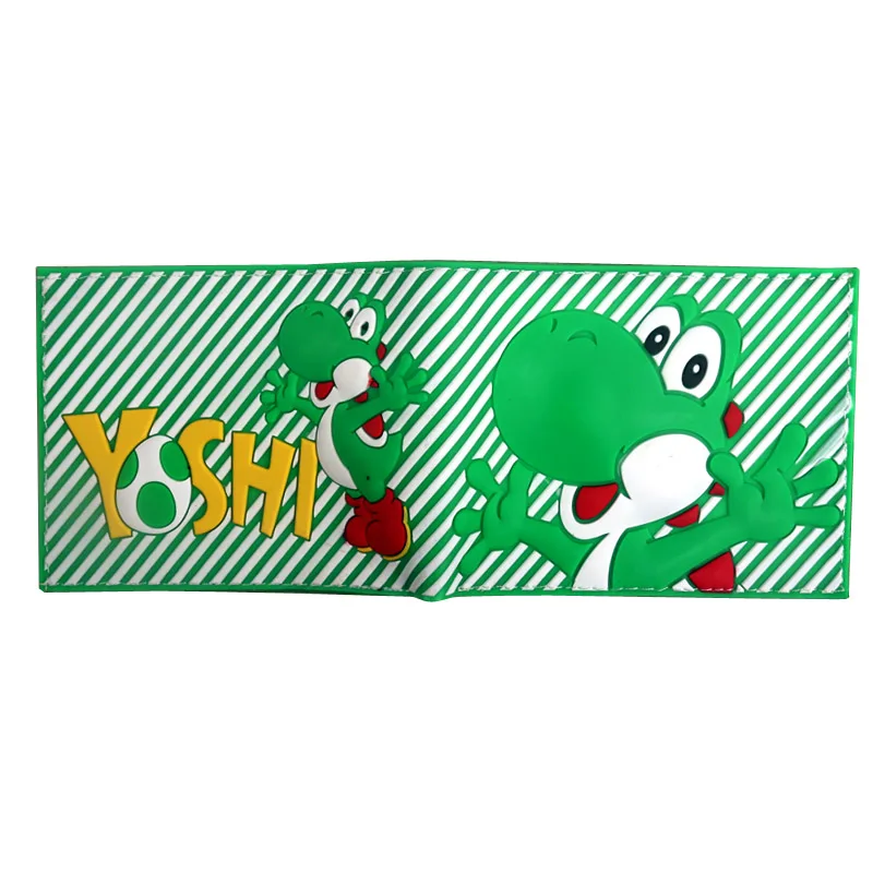 Бумажник с персонажами из мультфильмов Super Mario Bros Yoshi Mario, держатель для карт, кошелек с отделением для монет