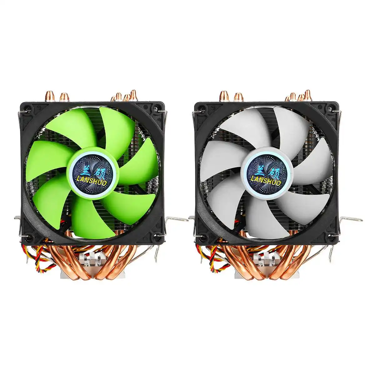 90 см Dual-Башня Процессор Кулер 4 Медь с тепловым стержнем heat pipe охлаждающий вентилятор радиатора для LGA 1150/1151/1155/1156/1366/775 AMD AM3+ AM2
