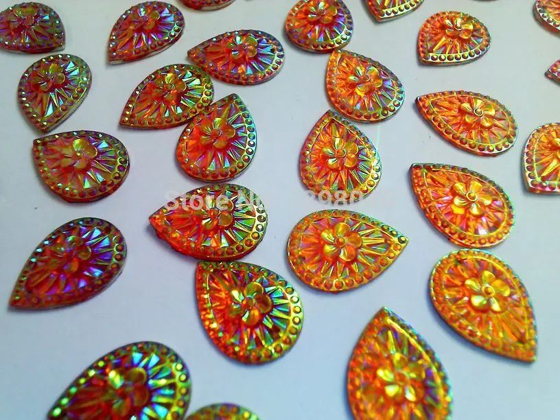 Golden AB colour Drop shape Sew on crystal 13*18mm rhinestones accessory gemstone strass 100pcs/bag | Дом и сад