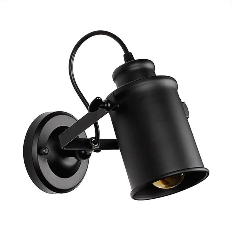 Винтажный настенный светодиодный светильник черное бра для ванной спальни бара