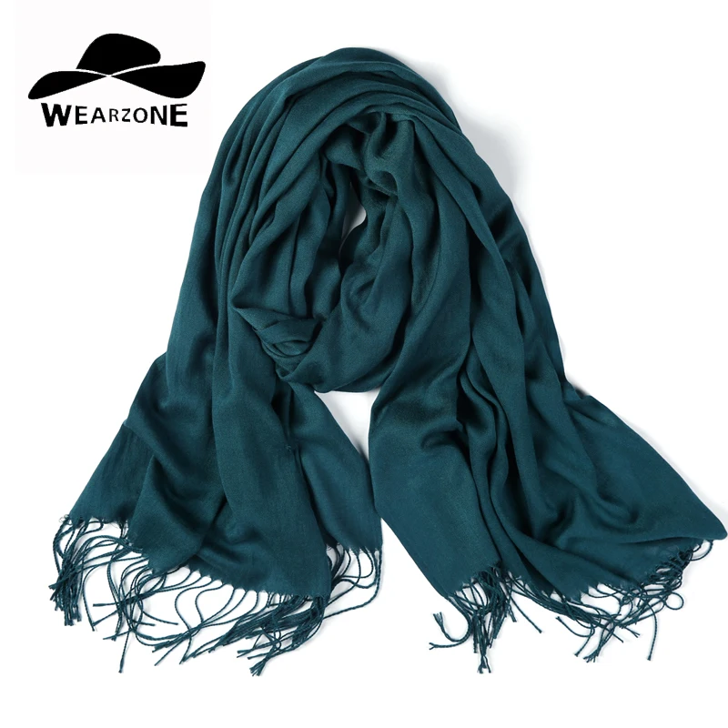 Зимние женские шарфы 2017 кашемировые однотонные длинные шерстяной шарф с