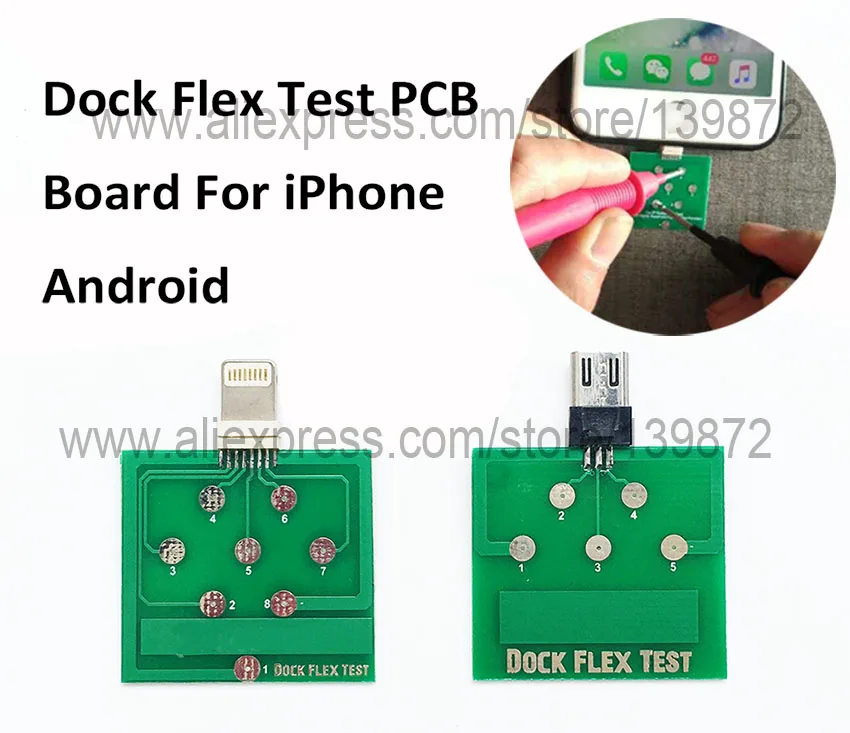 2 шт./лот зарядная док станция гибкий тест ремонт Micro USB печатная плата для iPhone 8 7 6 6s