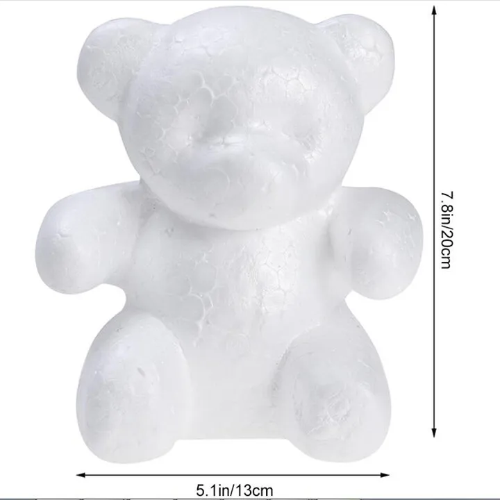 B-20 CM Pearl bear 200 мм свадебное украшение из пенопласта медведь Моделирование из пенополистирола пенопласт медведь белые шары для поделок для DIY вечерние украшения подарки - Цвет: B-20 CM Pearl bear