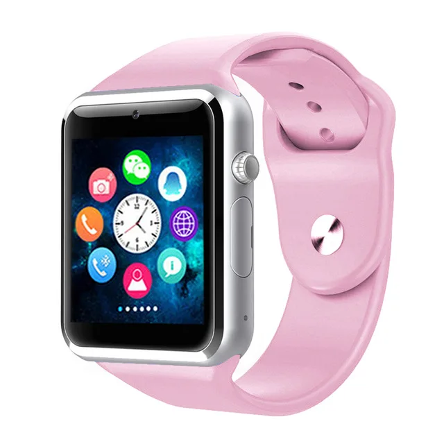 Pink Bluetooth Смарт часы спортивные Шагомер с sim-камерой фитнес-трекер GSM reloj мужские умные часы для Android Apple Ios - Цвет: Pink