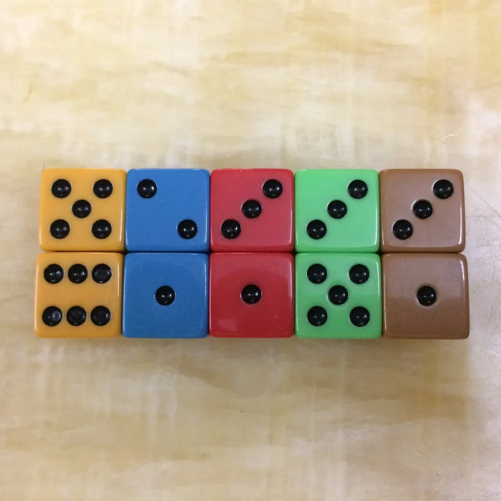Цветные игральные кубики с квадратным углом 18 мм многослойный стек под