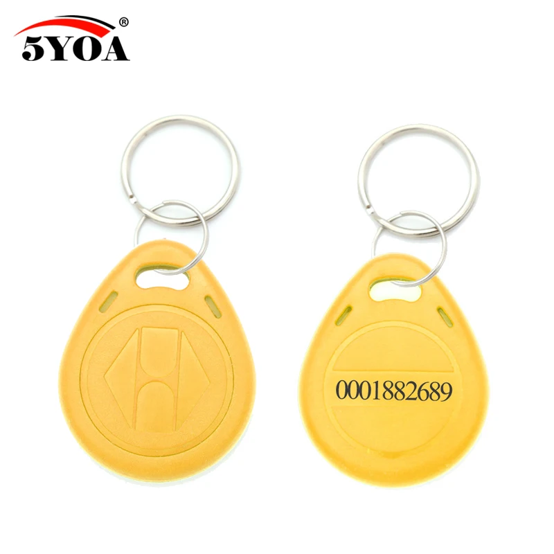 orange 50 шт. RFID 125 кГц EM4100 брелок Чип TK4100 метки 125 кГц только для чтения - Цвет: orange