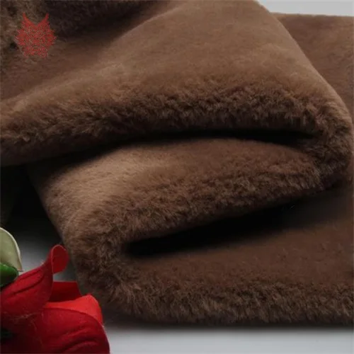 Dark khaki per pic Высококачественная 1 см плюшевая ткань из искусственного меха для зимнего пальто ткань из искусственного кроличьего меха ткань для DIY 160*50 см 1 штука SP3931 - Цвет: Dark khaki per pic