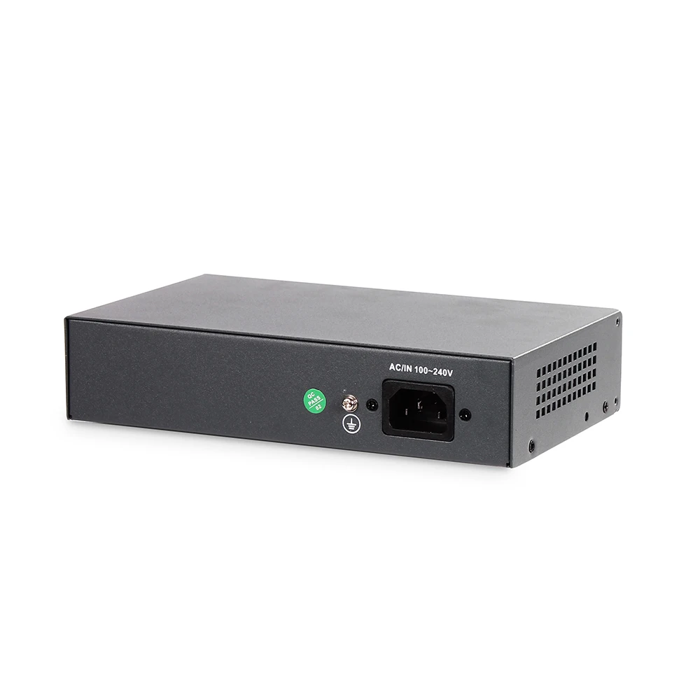 Коммутатор YuanLey с 8 портами PoE, 2 канала связи Gigabit Ethernet, 1 порт SFP, 120 Вт 802.3af/at, безвентиляторный Неуправляемый коммутатор Plug& Play PoE