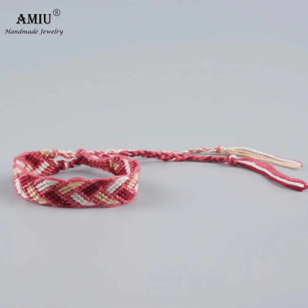 Разноцветные браслеты дружбы AMIU, тканые хлопковые браслеты дружбы ручной работы, браслет макраме, браслет в стиле бохо, браслет на ногу