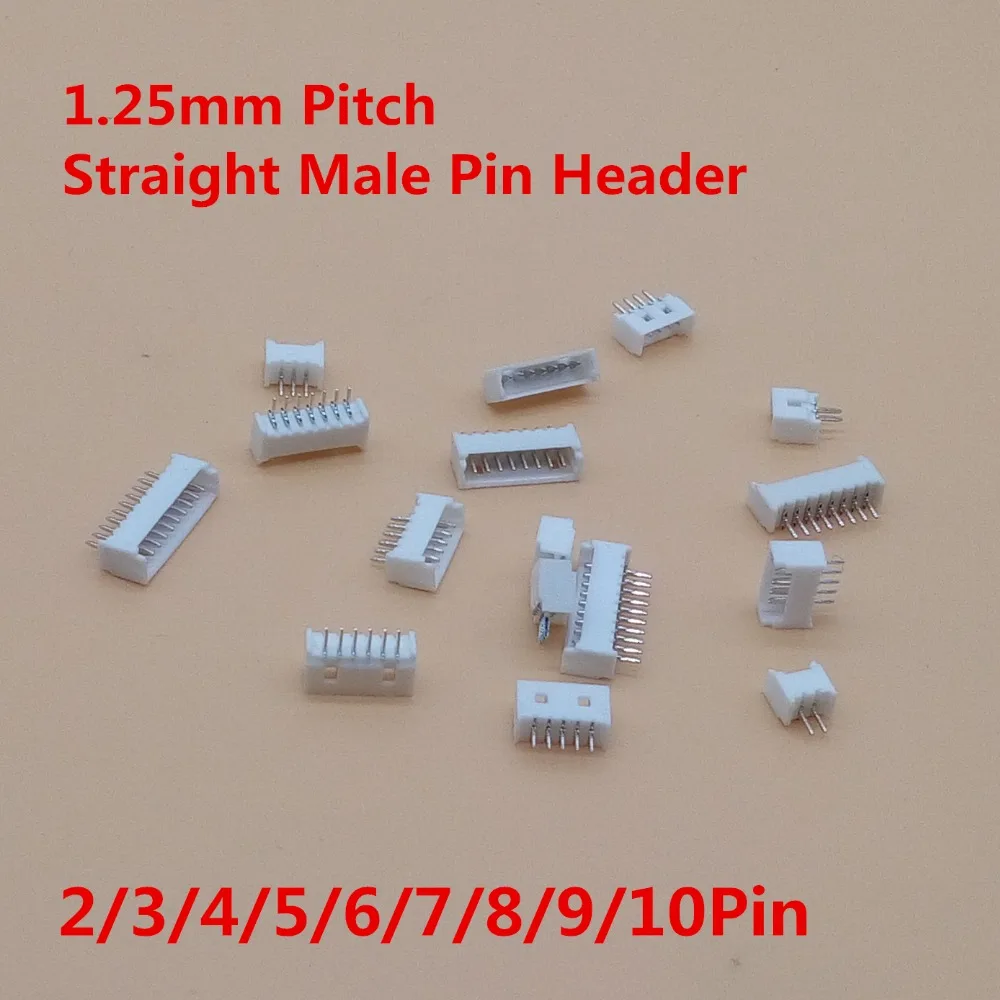 Штепсельный разъем DIP 1 25 мм 100 шт. 2P/3P/4P/5P/6P/8P/10P/12P|connector 1.25mm|connector 10connector 3p |