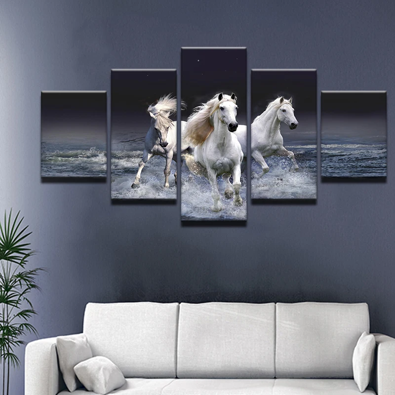 5 шт. цифровой постер на холсте Летающая лошадь|the paintings|poster paintingoil canvas |