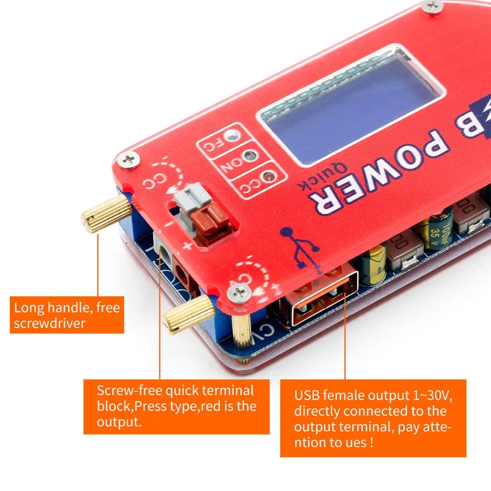 Цифровой дисплей DP3A USB регулируемый силовой модуль DC 1 30V 15W QC 2 0 3 FCP быстрая зарядка