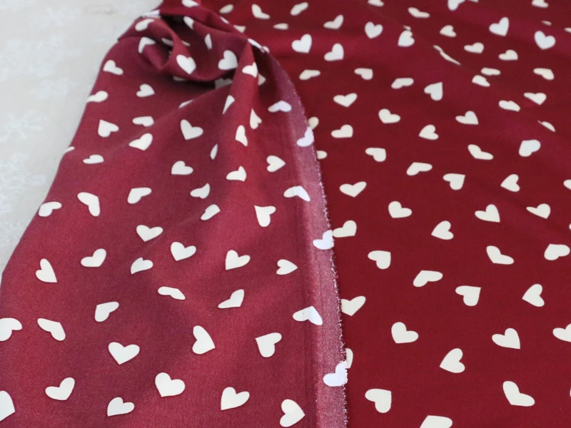 Burgandy одежда для сна с принтом креп сатин ткань childlike love hearts печать Шармез платье