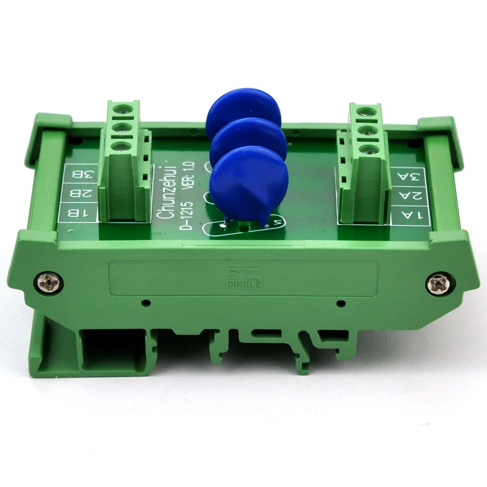 3 Каналы индивидуальных DIN Rail 30V SIOV Варистор Защита от перенапряжения ОПН модуль. |