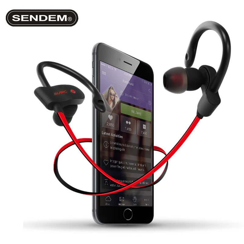Sendem S2 Водонепроницаемый провод управления Бег bluetooth гарнитуры Smart голос сабвуфер