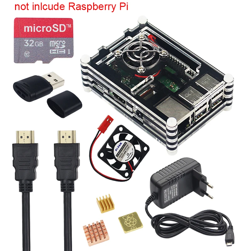 Raspberry Pi 3 Model B+ плюс радиатор 1 алюминий+ 2 Медь с логотипом охлаждающая подставка disipador радиатор для Raspberry Pi 3 B+/3