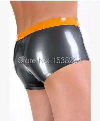 Мужские латексные шорты резиновые боксеры латексное нижнее белье резиновое на