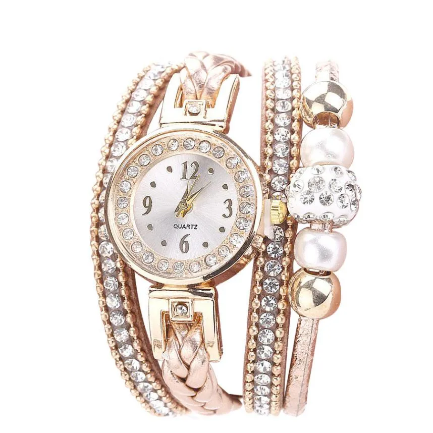 2019 новые кварцевые круглые наручные часы Reloj Mujer женский модный кожаный браслет