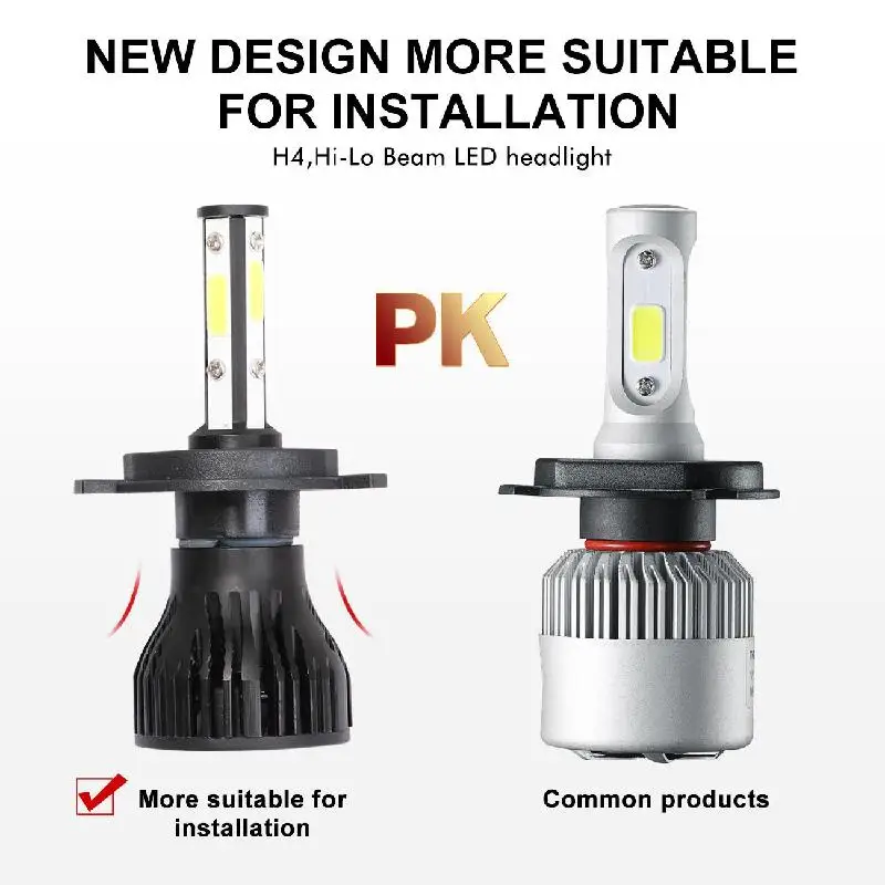 Partol H4 H7 H11 H13 9005 9006 9007 автомобиля светодиодный лампы для передних фар 72 Вт COB