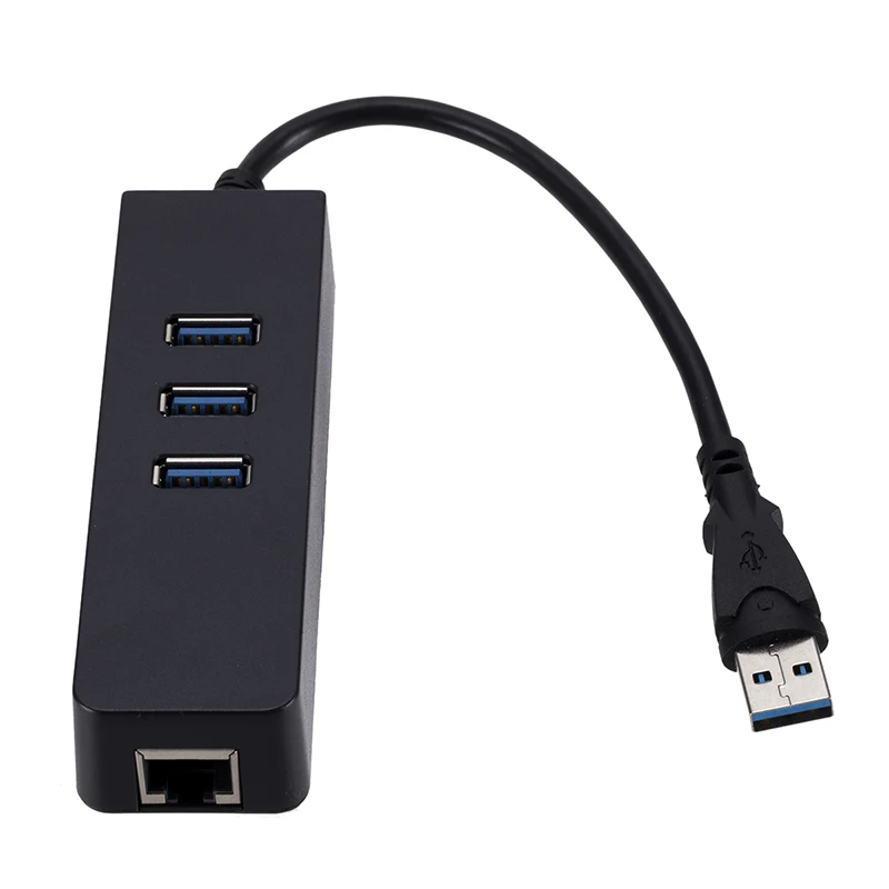 Высокоскоростной 3 порта USB 0 Gigabit Ethernet Lan RJ45 сетевой адаптер концентратор до 100/1000