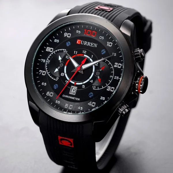 CURREN Мужские часы спортивные водонепроницаемые до 30 м|watch cartoon|watch handwatch tv on mobile phone |