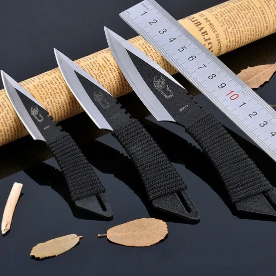 Горячая 3 шт. нож Тактический фиксированный лезвие карманный для выживания на