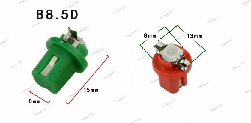 50 шт. T5 B8.5d b8.5 8.5d фотолампа для приборной панели автомобиля со спидометром
