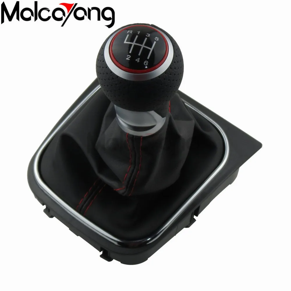 Red 6 Speed Абсолютно новая 5 6 скоростей для V-W Volkswagen Golf5/6 MK5/6 Scirocco(2009) Octavia ручная рукоятка для рычага переключения передач Ручка - Название цвета: Red 6 Speed