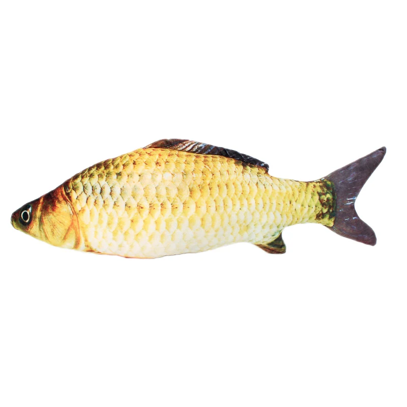 crucian carp Плюшевая креативная 3D игрушка в форме карпа, кошки, подарок, симпатичная игрушка-Имитация рыбы, игрушка для игры в подарки для питомца, кошачья кошка, мягкая подушка, кукла - Цвет: crucian carp