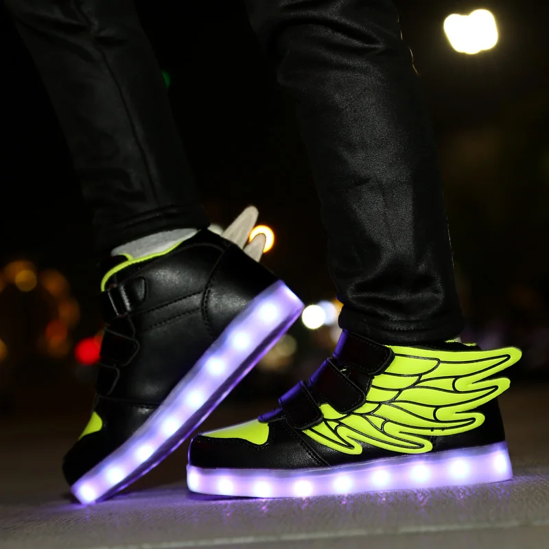 2019 Wing kids light up shoes with Remote Controller for children boy&ampgirl luminous sneakers Glowing | Детская одежда и обувь