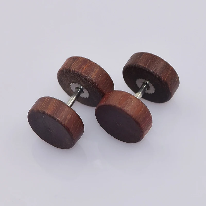 Индивидуальные деревянные серьги 8 мм для женщин и мужчин модные ювелирные