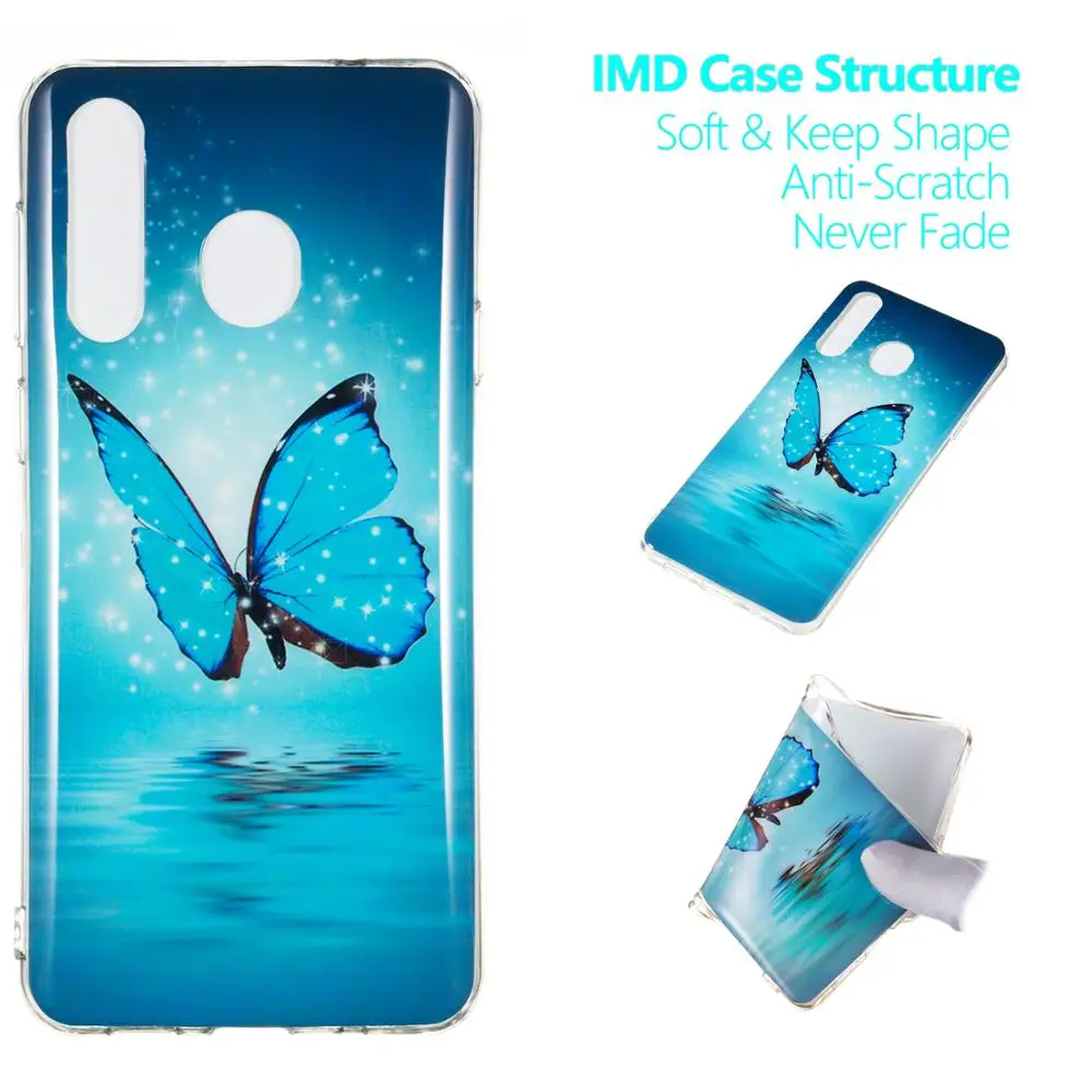 Светящийся чехол для Samsung Galaxy A8s A20 A30 A40 A50 A70 силиконовый S9 S10 Plus Funda Etui |