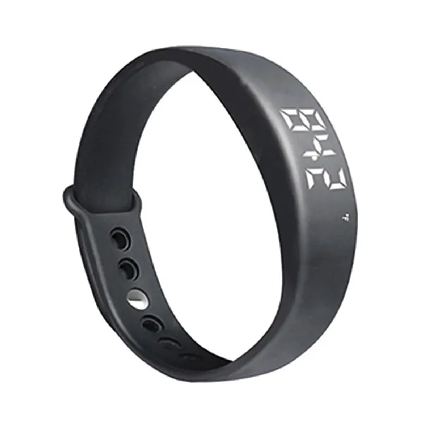 Черный W5 Отображение температуры в реальном времени умный Браслет Smartband Usb зарядка спортивный Шагомер фитнес-трекер монитор сна Браслет - Цвет: Черный