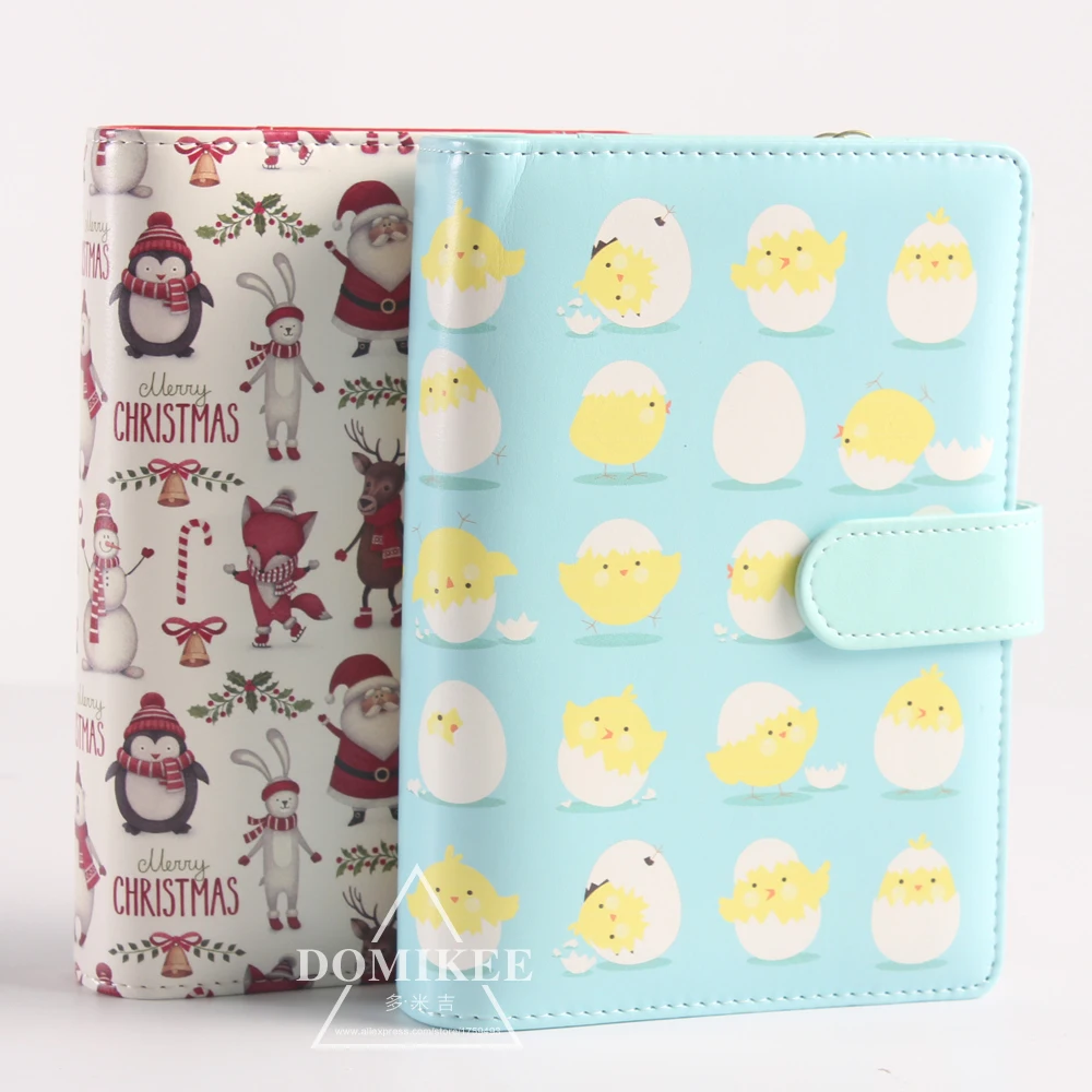 Новый милый кожаный блокнот на спирали с мультяшным рисунком бумажник для