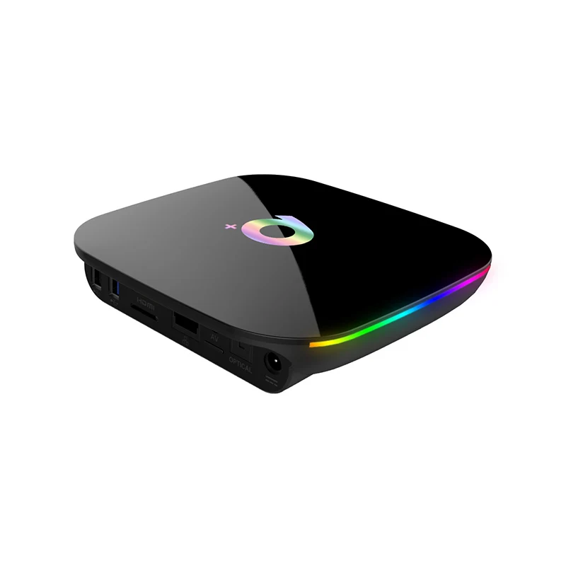 Q Plus Smart tv Box Android 8 1 4 ГБ ОЗУ 32 ГБ/64 Гб ПЗУ 1080 p K H.265 USB3.0 четырехъядерный телеприставка