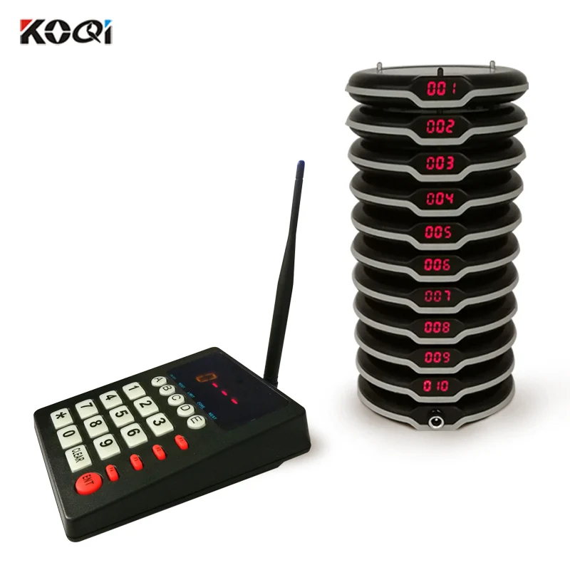 Coaster Pager 10pcs Waterproof Call Coaster Paging Restaurant Equipments Restaurant Wireless Coaster Pager System Kitchen