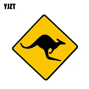 YJZT 12,7 см * 12,7 см, персональный кенгуру, предупреждающая наклейка, автомобильная наклейка из ПВХ для животных 12-1254
